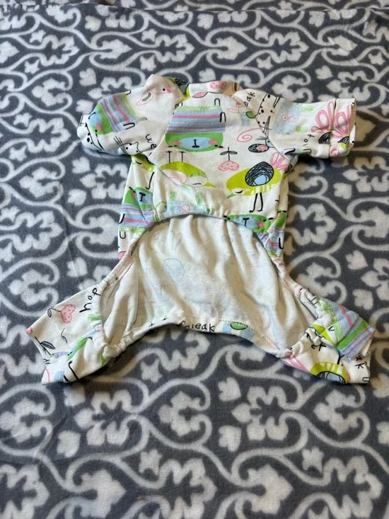 Onesie Pajamas for Small Dog. The item is size large but fits small. - Picture 4 of 4
